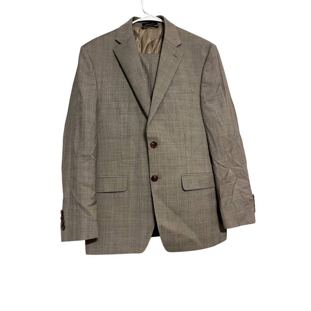 Lauren Ralph Lauren Men’s Tan Plaid 2-Piece Suit Size 38S